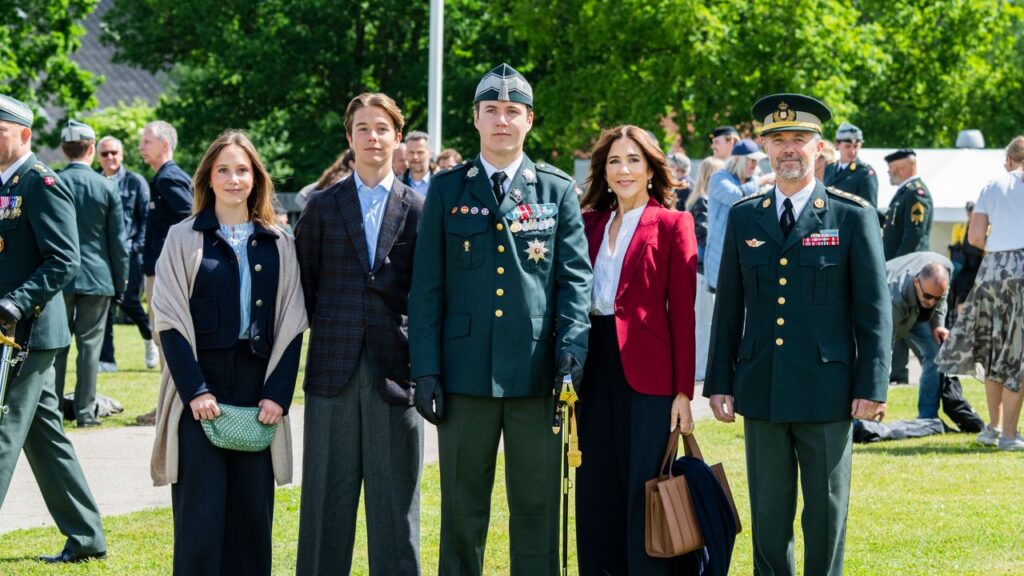 Queen Mary of Denmark is in royal mum mode as she celebrates Crown Prince Christian's commissioning ceremony