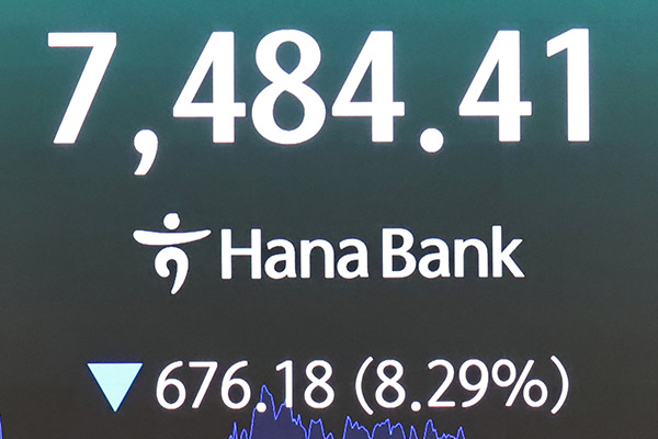 KOSPI Drops 8.29% Monday