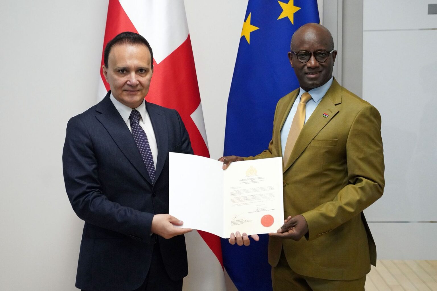 The newly appointed Ambassador of the Republic of The Gambia has presented a copy of his letters of credence to the Director of the Diplomatic Protocol Directorate of the Ministry of Foreign Affairs world