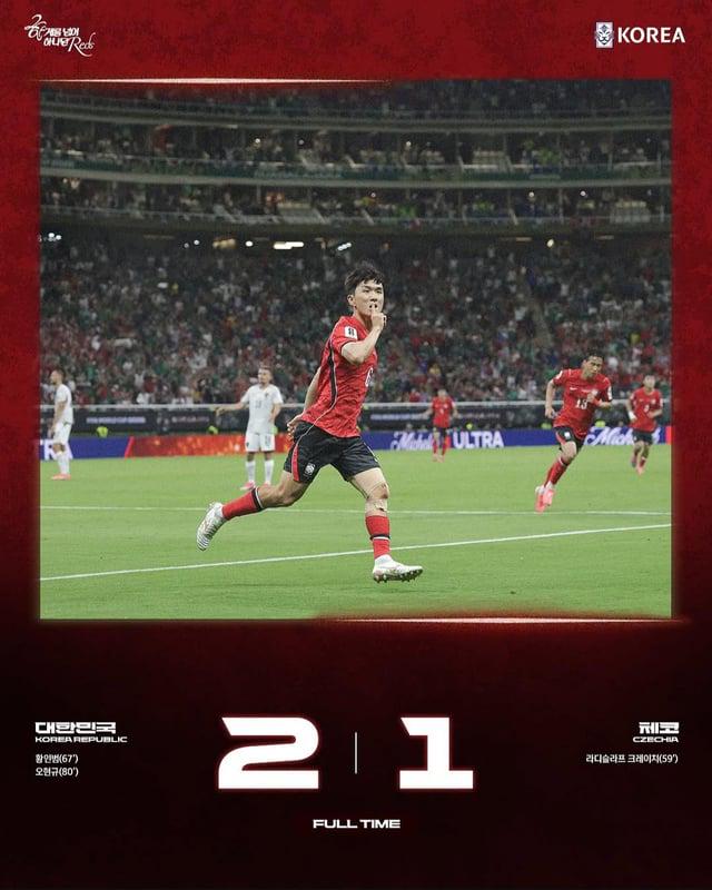 Korea defeats Czechia 2–1 in World Cup opener!