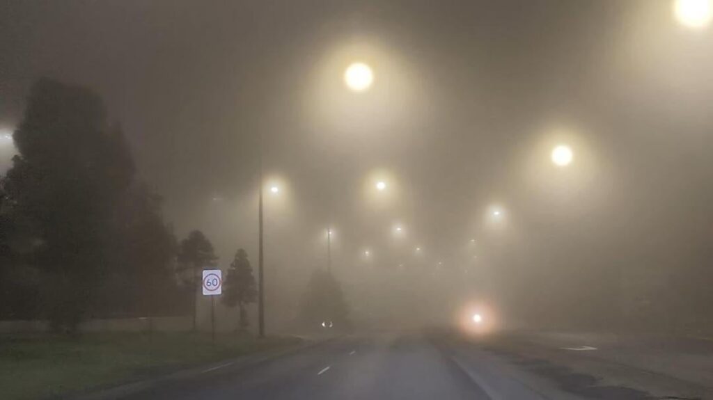 Foggy morning in the USA