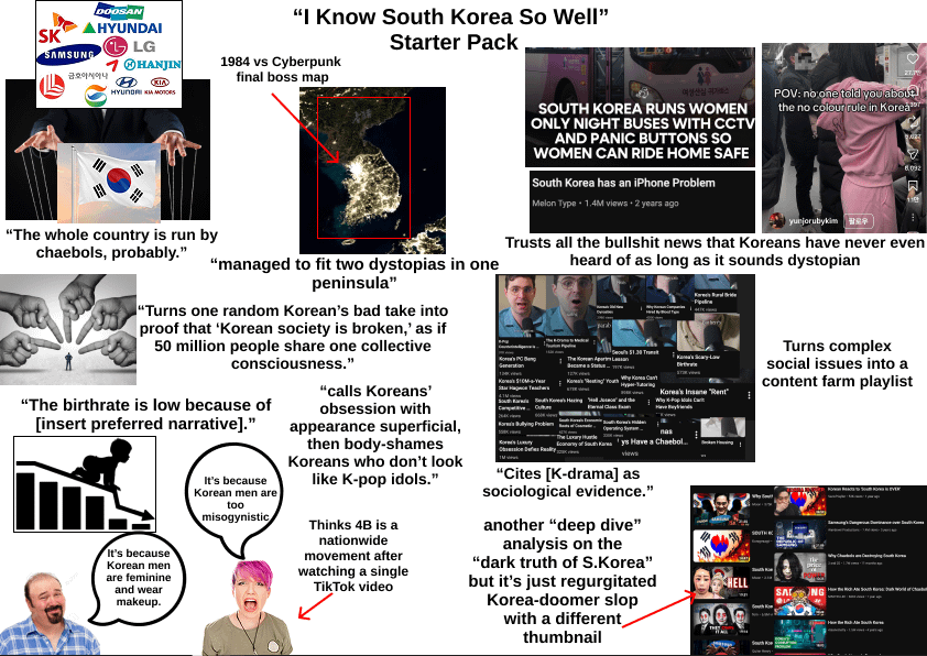 made this because my flatmate never shuts the fuck up about Korea every time he sees me