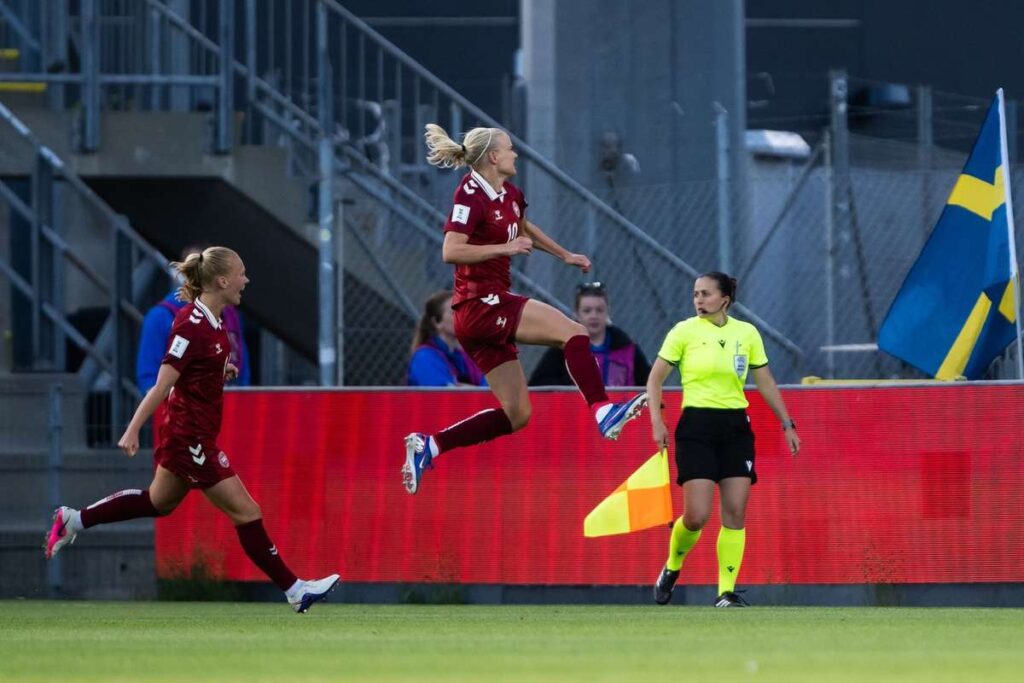 Super-sub Harder puts Denmark on the brink of World Cup with crucial win against Sweden