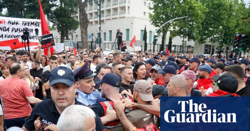 Protesters clash with police in Albania over Jared Kushner-backed luxury resort – video | Albania