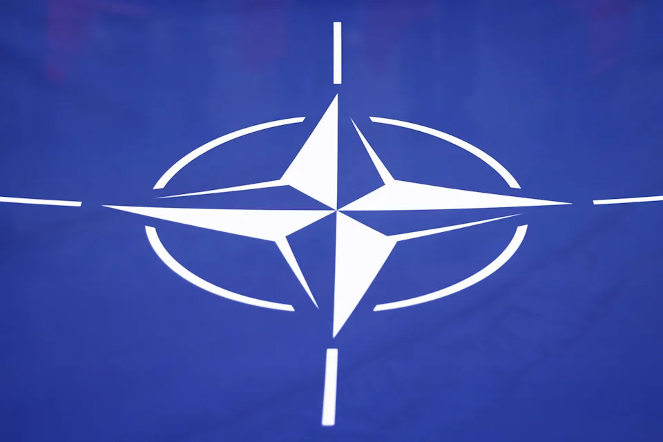 FILE PHOTO - The North Atlantic Treaty Organization (NATO) flag can be seen during the official celebrations to mark the 25th anniversary of Poland's accession to NATO. (is associated with: «Poland warns of risk of Russian incursions on NATO’s eastern flank») Beata Zawrzel/ZUMA Press Wire/dpa