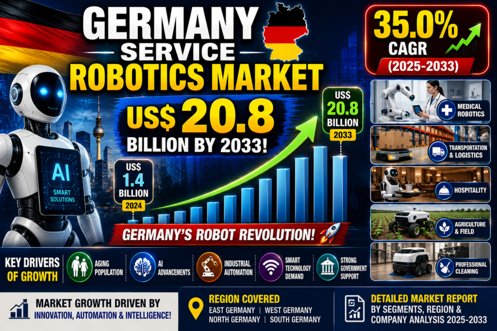 Germany’s Service Robotics Boom: Why a $1.4 Billion Market Could Surge to $20.8 Billion by 2033