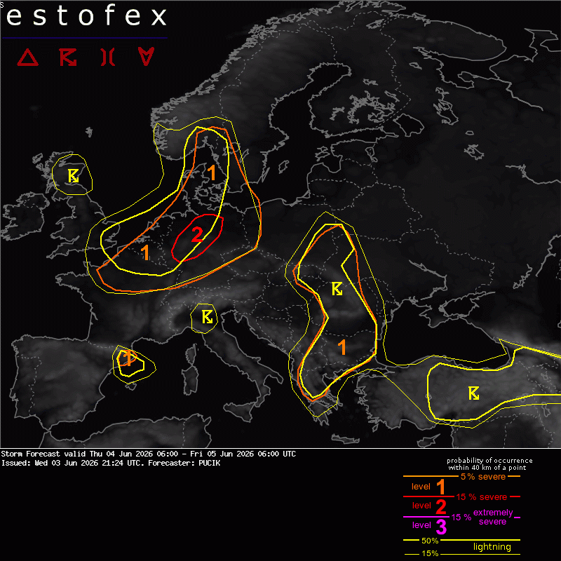 Possibility of a strong tornado tomorrow in NE Germany