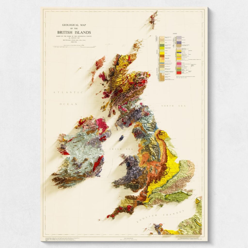 Geological Map of The British Islands - 1957