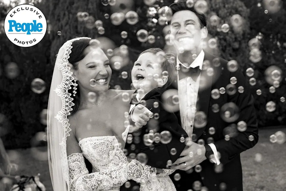 Giannina Gibelli and Blake Horstmann with son HeathCredit: Avery Hericks