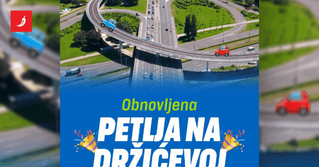 Tomašević published a picture of the restored loop. There are cars going in the opposite direction on it Tomašević published a picture of the restored loop. There are cars going in the opposite direction on it