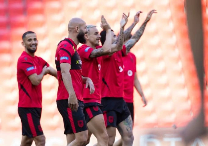 Albania's starting lineup against Luxembourg