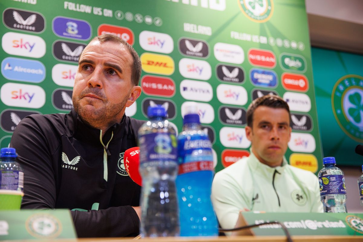 John O’Shea with Seamus Coleman