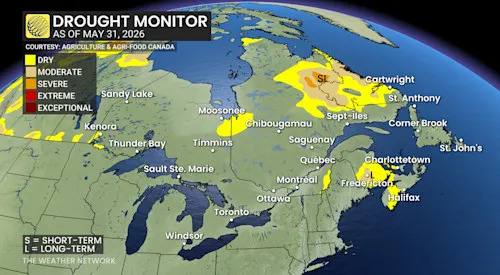 Eastern Canada Drought Monitor May 31 2026
