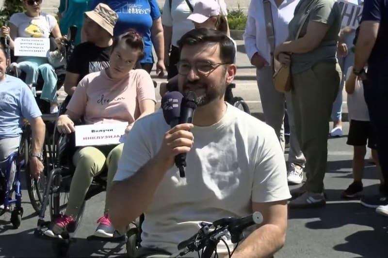 "Skopje without barriers" - protest march for people with disabilities