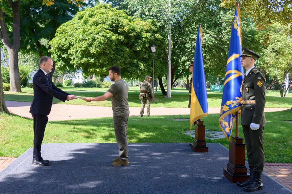 The ceremony took place on the territory of the National Reserve "St. Sophia of Kyiv" in the capital. (Photo: Office of the President of Ukraine) The ceremony took place on the territory of the National Reserve "St. Sophia of Kyiv" in the capital. (Photo: Office of the President of Ukraine)