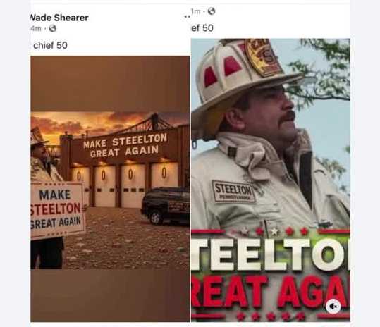 the steelton fire department is holding an emergency board of directors meeting monday night after a firefighter was featured in an artificial intelligence-generated image that borough officials and others have called racist.
