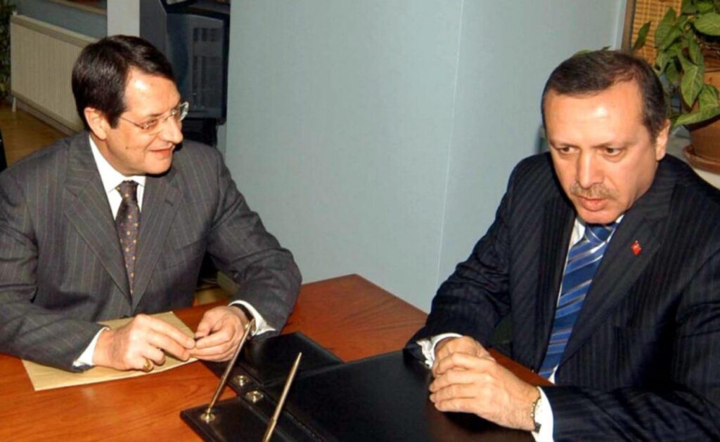 Former Cyprus President Anastasiades Reveals a ‘Different’ Erdogan in 2005 Nicos Anastasiades, as president of DISY (left), met Recep Tayyip Erdoğan when the current president was prime minister of Turkey in 2005 in Ankara. (Photo via ‘X’)