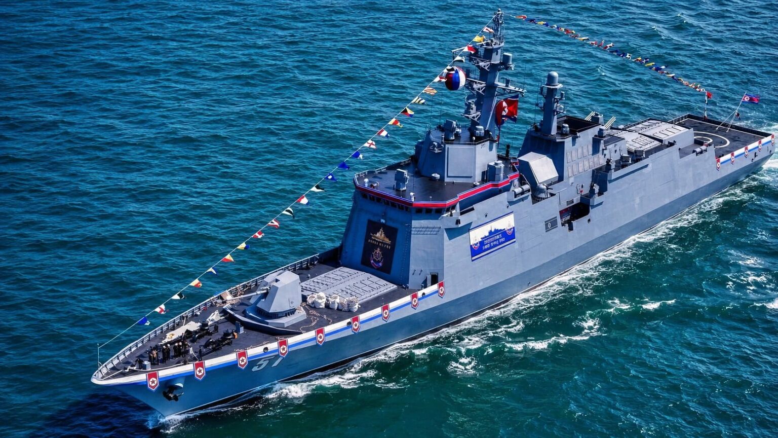North Korea Capsized Its New Destroyer on Live TV Before Kim Jong Un: Now It’s Building Warships Twice the Size Choe Hyon class from North Korea