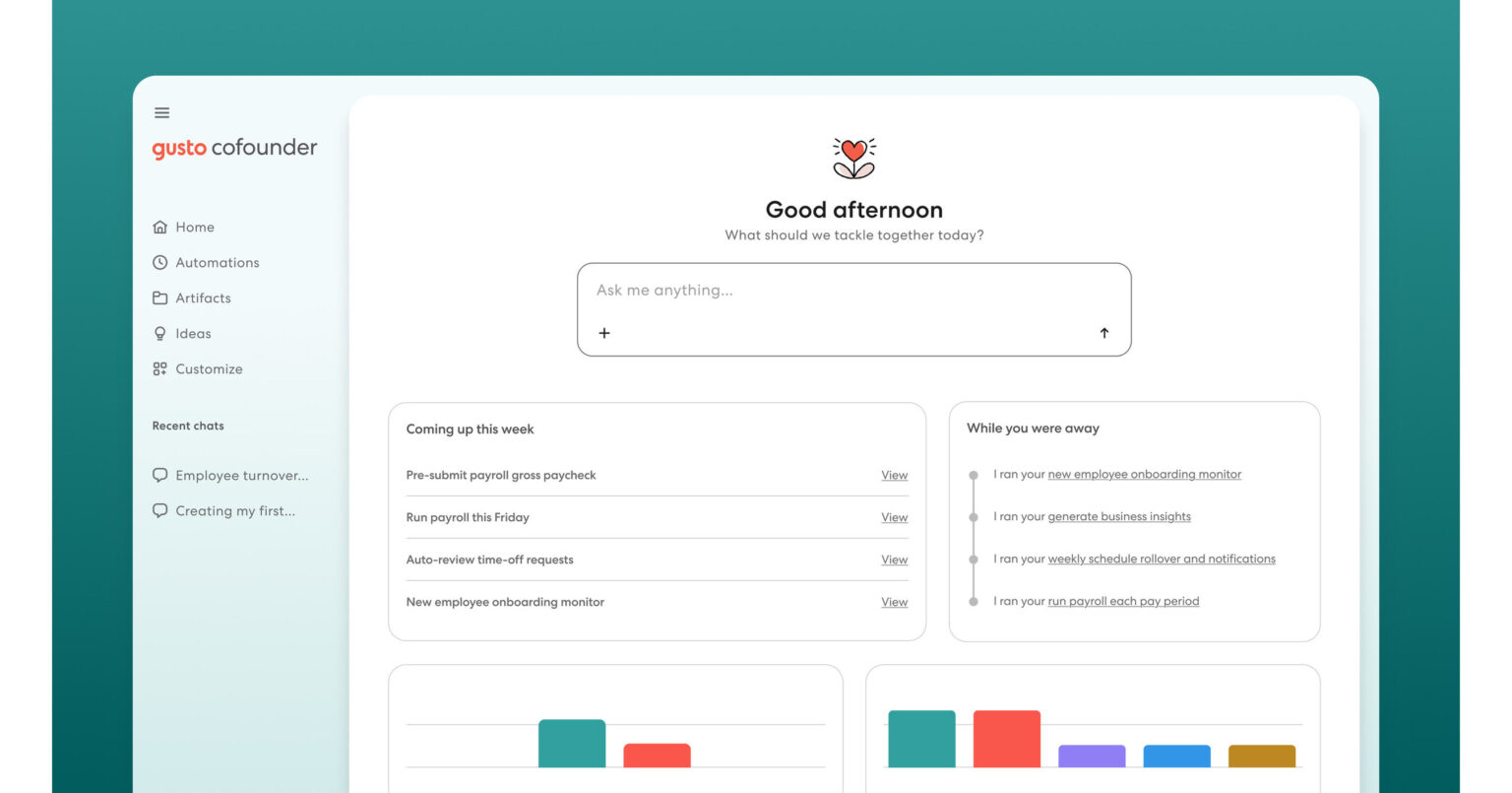 Gusto Launches Cofounder, an AI Teammate Purpose-Built for Small Business