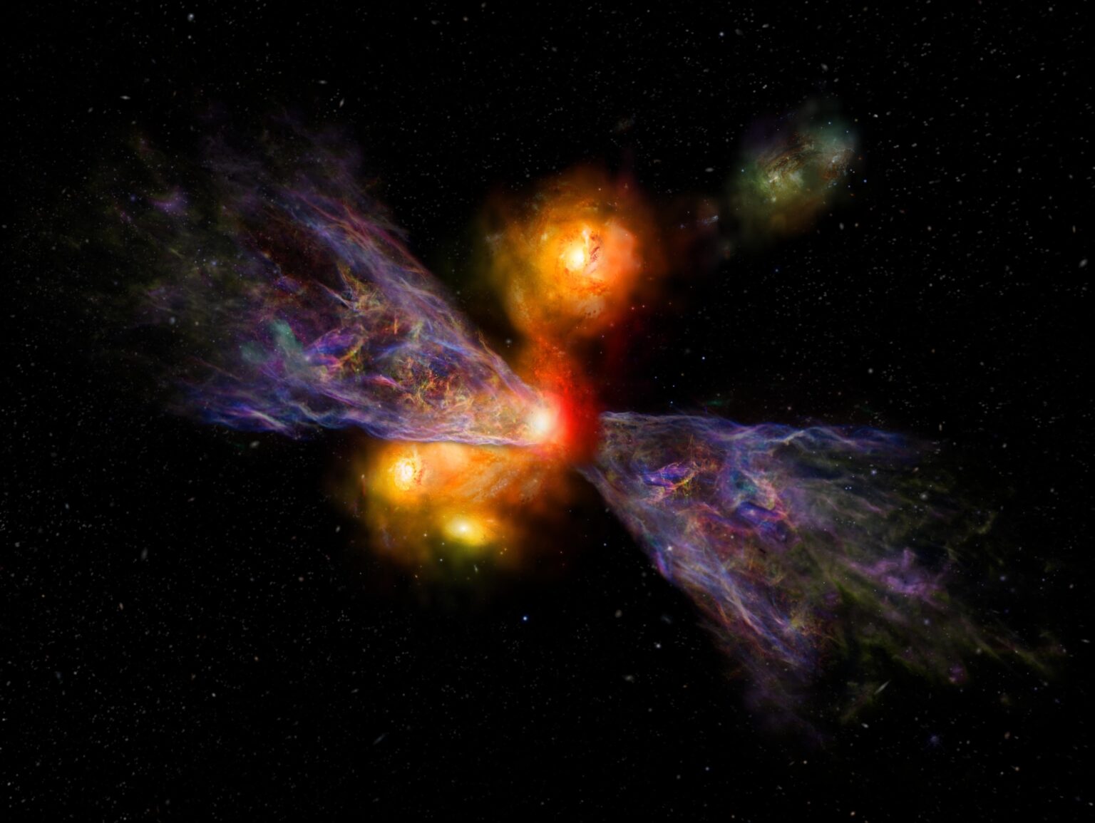 Galaxy-killing wind discovered in the early universe, this wind could quickly blow away all the fuel for new stars, which may explain why there are far more massive ‘dead’ galaxies than expected in the early universe Galaxy-killing wind discovered in the early universe, this wind could quickly blow away all the fuel for new stars, which may explain why there are far more massive 'dead' galaxies than expected in the early universe