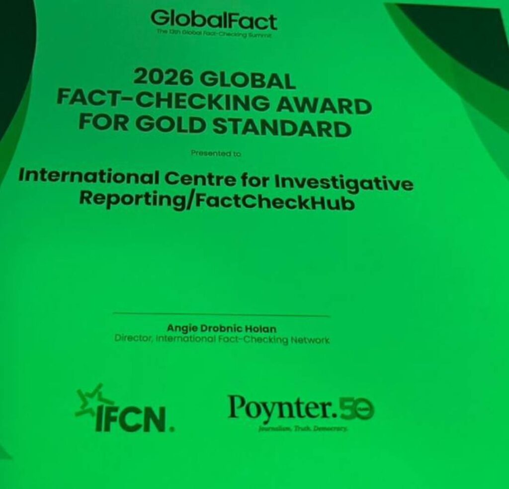 ICIR/FactCheckHub wins global Fact-checking award in Lithuania ICIR/FactCheckHub wins global Fact-checking award in Lithuania