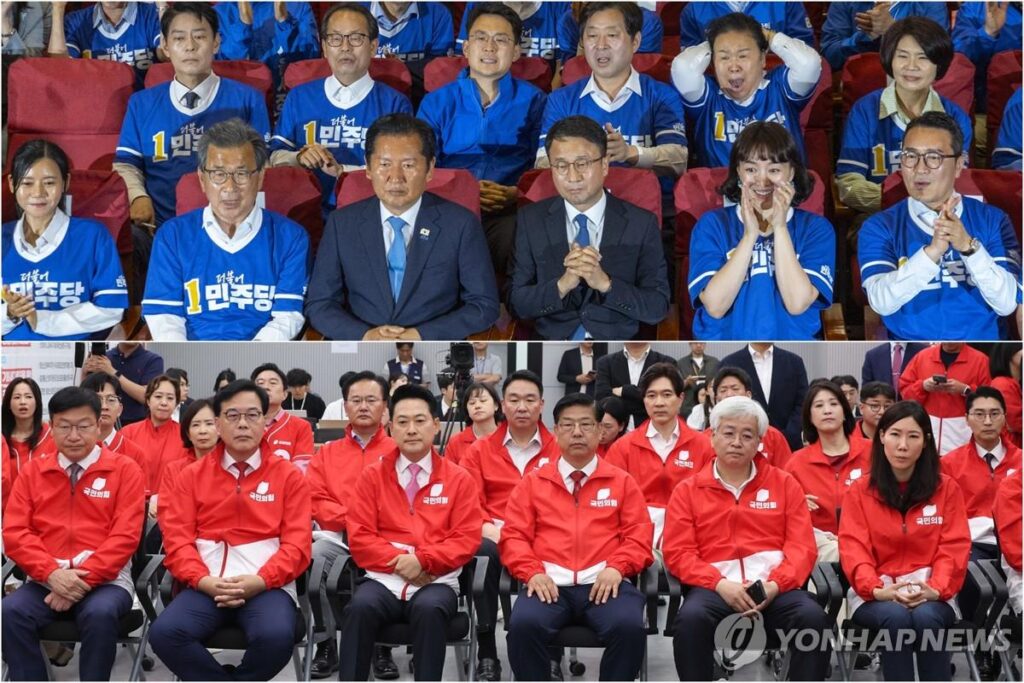 (ROUNDUP) Ruling party wins landslide in local elections despite losing Seoul to incumbent mayor (ROUNDUP) Ruling party wins landslide in local elections despite losing Seoul to incumbent mayor