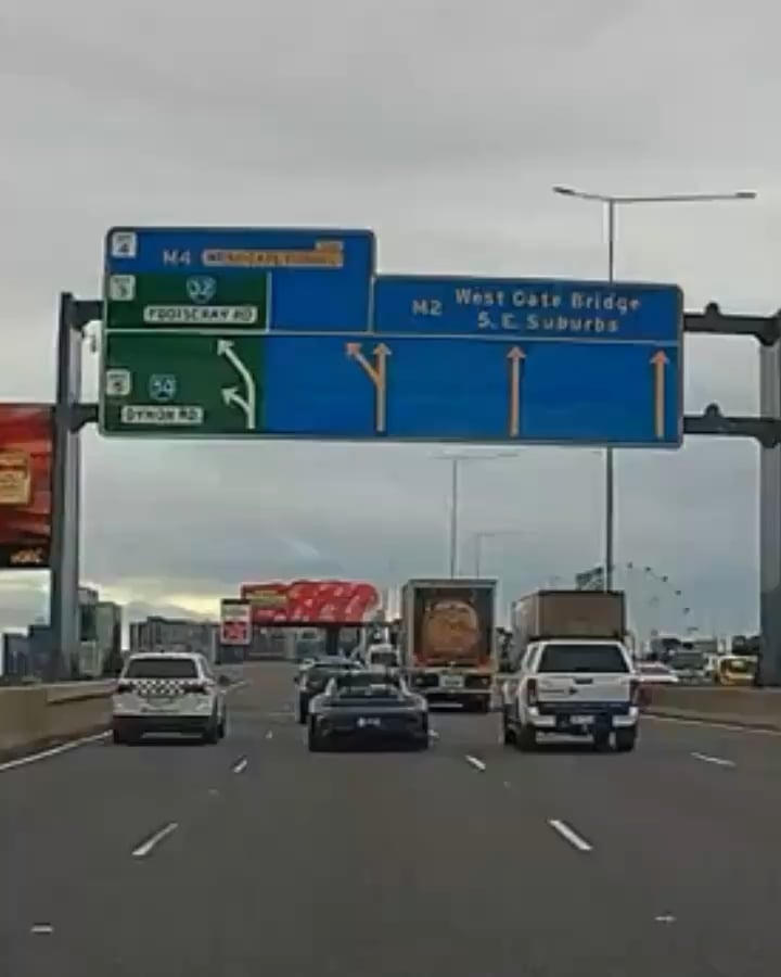 Follow the speed limit when the police car is nearby…