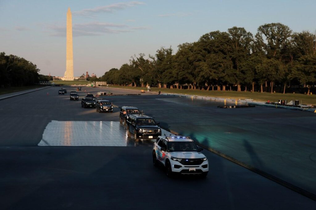 Trump May Have Damaged Reflecting Pool by Having Motorcade Drive Over It