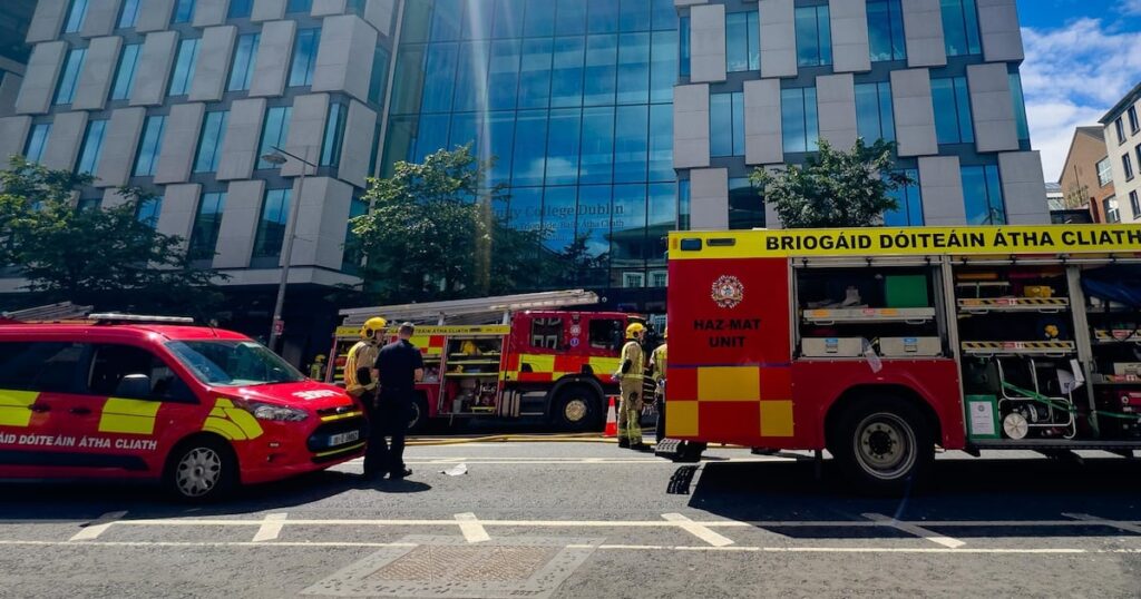 Emergency staff don hazmat suits to tackle fire at Trinity College biomedical science lab – The Irish Times