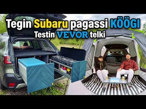 Does anyone have a solution in an SUV where the kids sleep in the car and the parents in the roof tent?