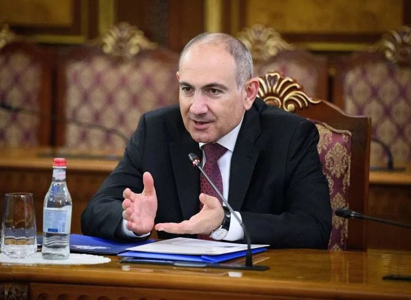 FILE PHOTO - Armenia's Prime Minister Nikol Pashinyan, speaks during a meeting at the Prime Minister's official residence on Republic Square. (is associated with: «Arrests and bomb threats overshadow Armenian election») Bernd von Jutrczenka/dpa