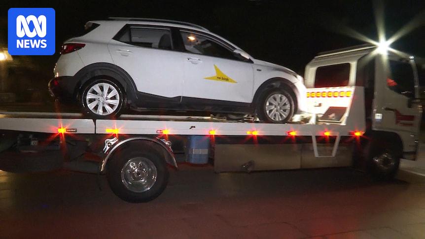 NSW Police say driver was "eating Macca's" inside a hire car that crashed into the Archibald Fountain.
