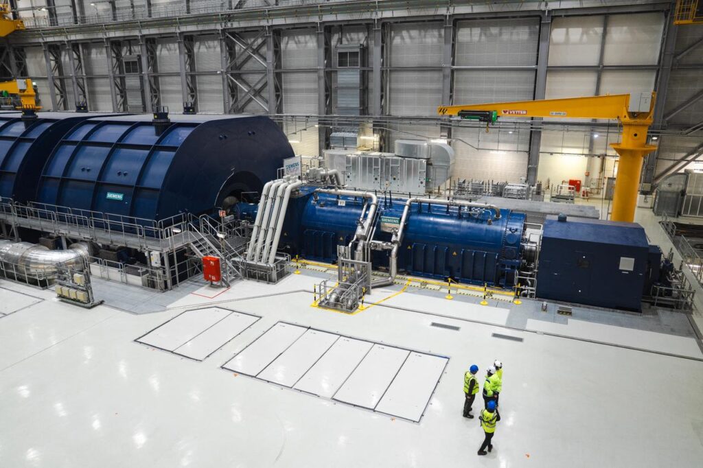 Turbine inside Olkiluoto 3 nuclear power plant in Eurajoki, southwestern Finland, May 18, 2026. (AFP Photo)