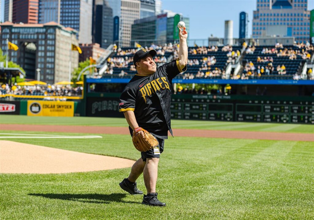 'I feel fantastic!': An avid Pittsburgh sports fan fires the first pitch in a Pirates win