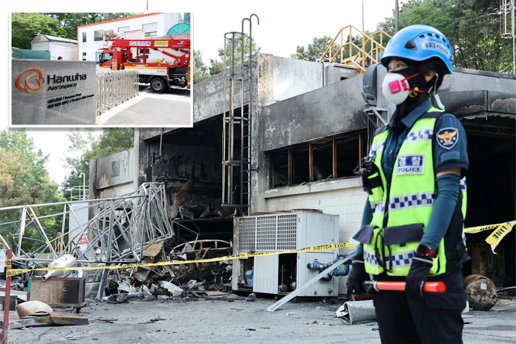 Explosion and fire at defense company in South Korea kills 5 NY Post