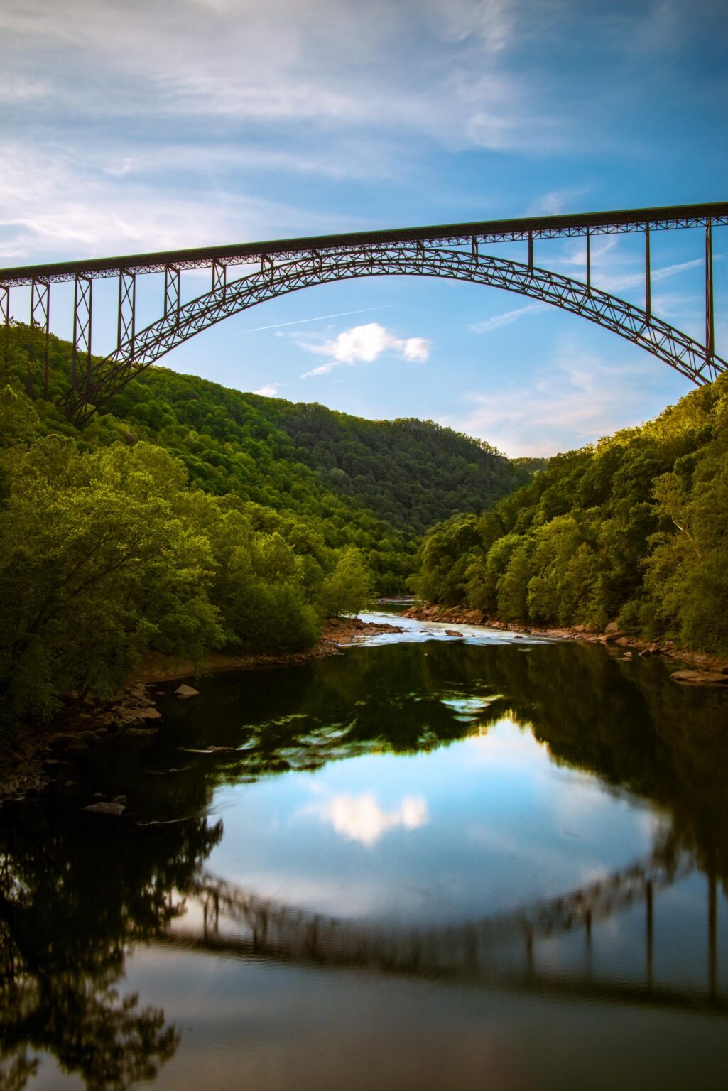 New River Gorge Bridge in New River Gorge National Park,West Virginia - longest single span bridge in the Americas