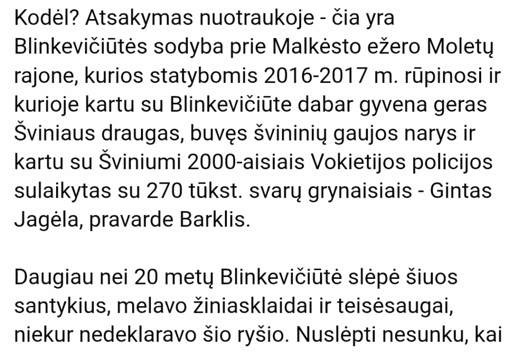 Blinkevičiūtė has a friend