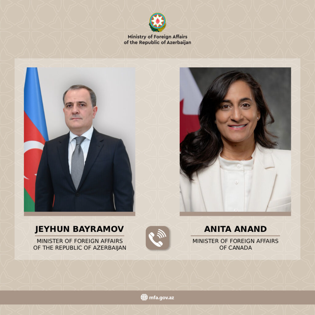 Azerbaijani FM discusses Azerbaijan-Armenia peace process with his Canadian counterpart Azerbaijani FM discusses Azerbaijan-Armenia peace process with his Canadian counterpart