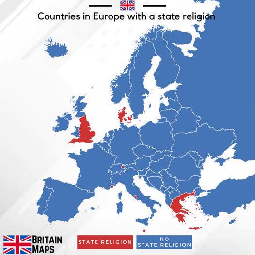 European Countries With A State Religion