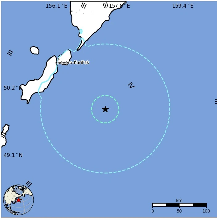 m6.1 earthquake severo kurilsk russia june 7 2026 usgs epe