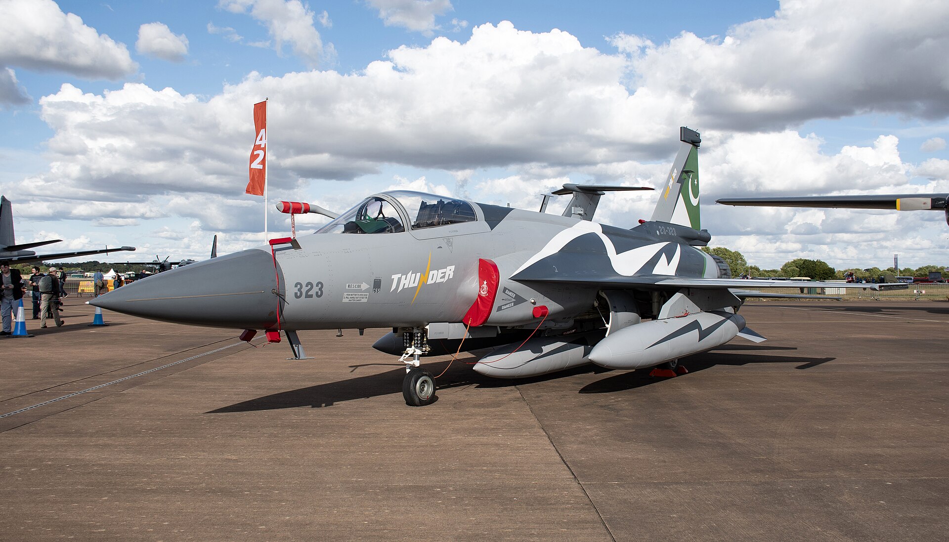 Pakistan Air Force JF-17 Thunder Block III fighter jet, the type deployed to Saudi Arabia under the September 2025 Strategic Mutual Defence Agreement
