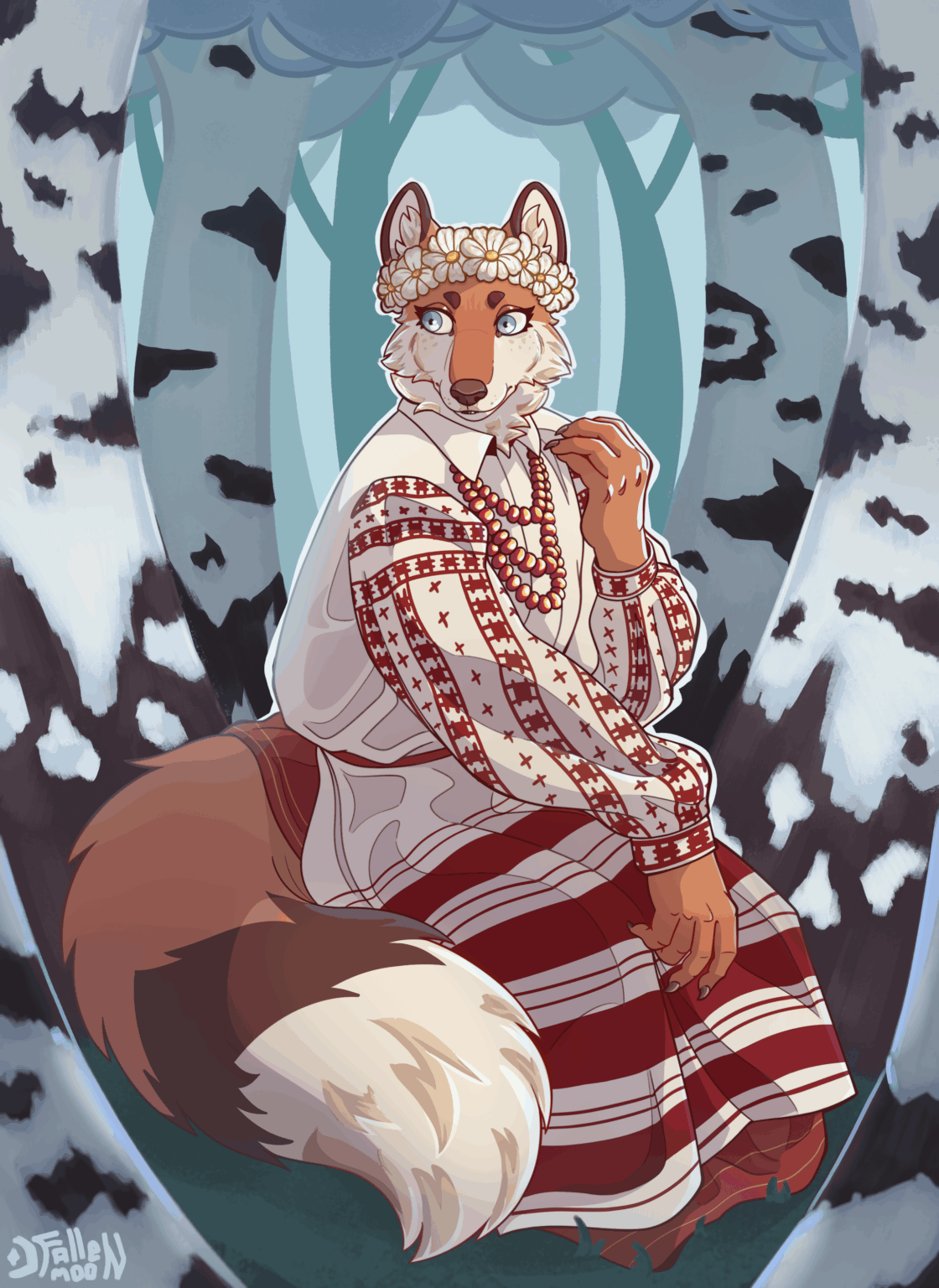 Belarusian fox (by me, FallenMoon)