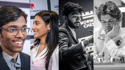 R Praggnanandhaa, Divya Deshmukh, D Gukesh, and Magnus Carlsen (Photo by Michal Walusza for Norway Chess) Norway Chess: R Praggnanandhaa, Divya Deshmukh back to winning ways; Gukesh, Magnus Carlsen share bottom spots despite wins