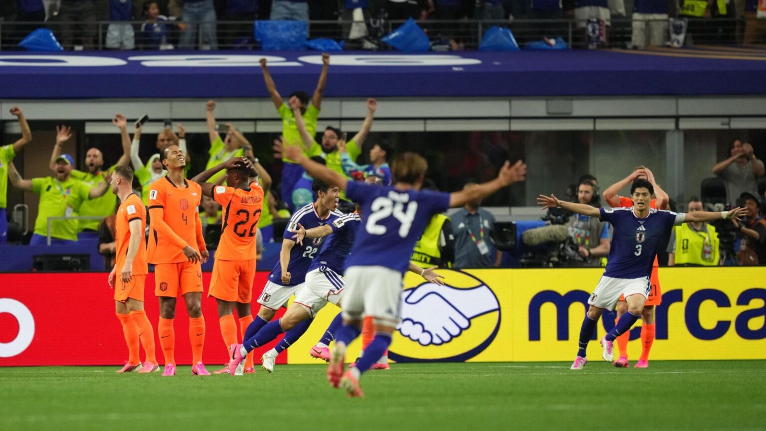 World Cup 2026: Netherlands 2-2 Japan – Daichi Kamada’s 89th-minute equaliser denies the Dutch in Dallas | Football News June 14 2026: Daichi Kamada (Japan) scores and celebrates his teams second goal during Netherlands and Japan, FIFA World Cup 2026, at Dallas Stadium in Arlington, United States. Kim Price/CSM (Credit Image: .. Kim Price/Cal Sport Media) (Cal Sport Media via AP Images)