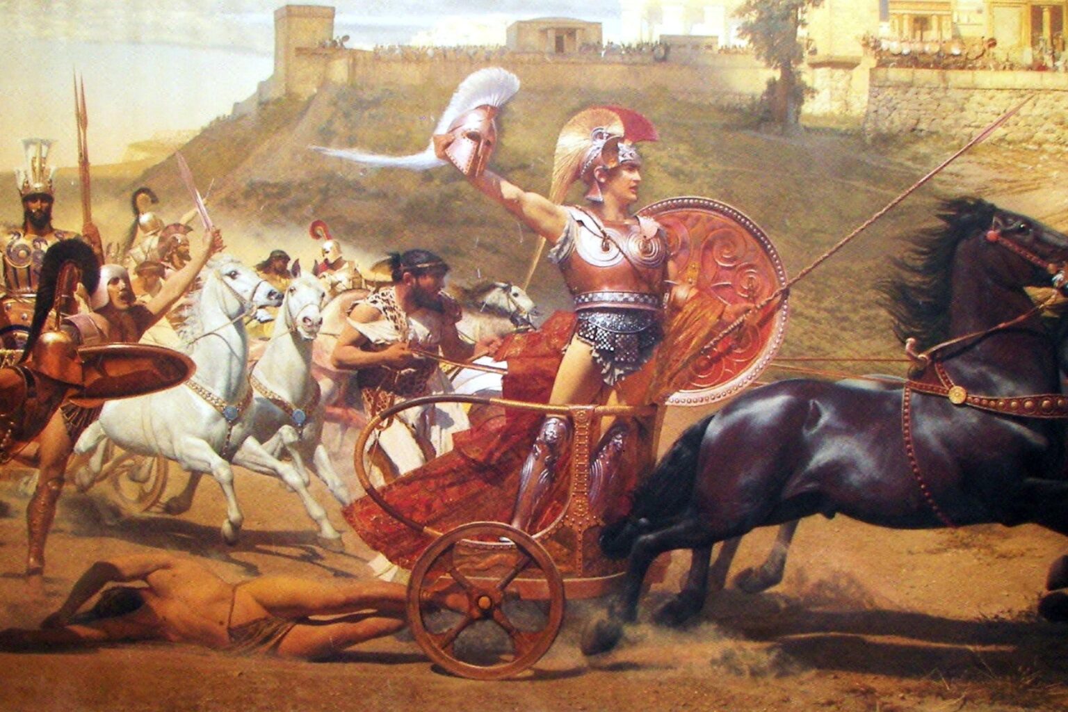 Zeno’s Paradox: When Achilles, Greece’s Fastest Hero, Lost to a Tortoise Triumphant Achilles dragging Hector's body around Troy, from a panoramic fresco of the Achilleion