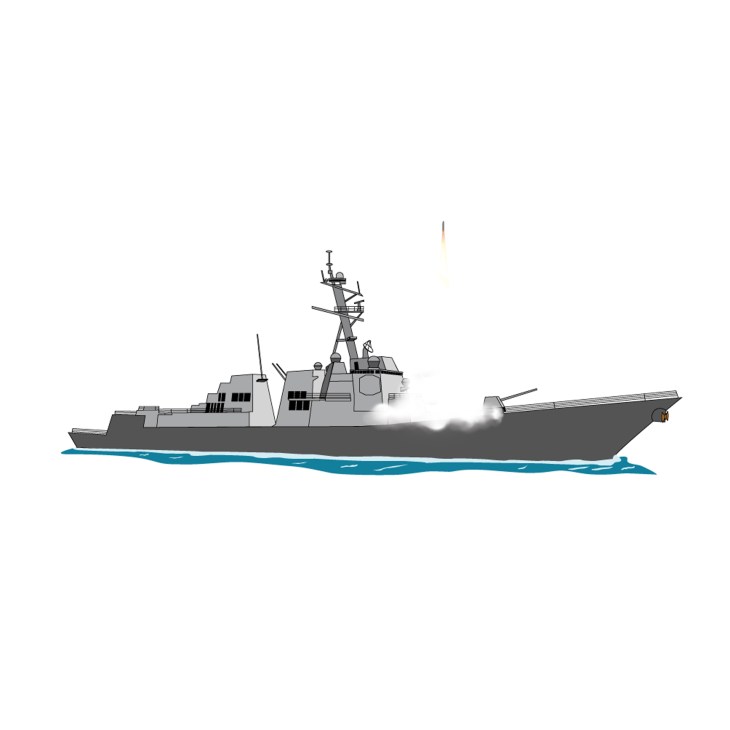 USS Dewey destroyer launching missiles during naval exercise