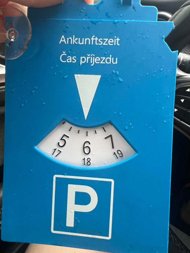 Parking ticket at grocery shop