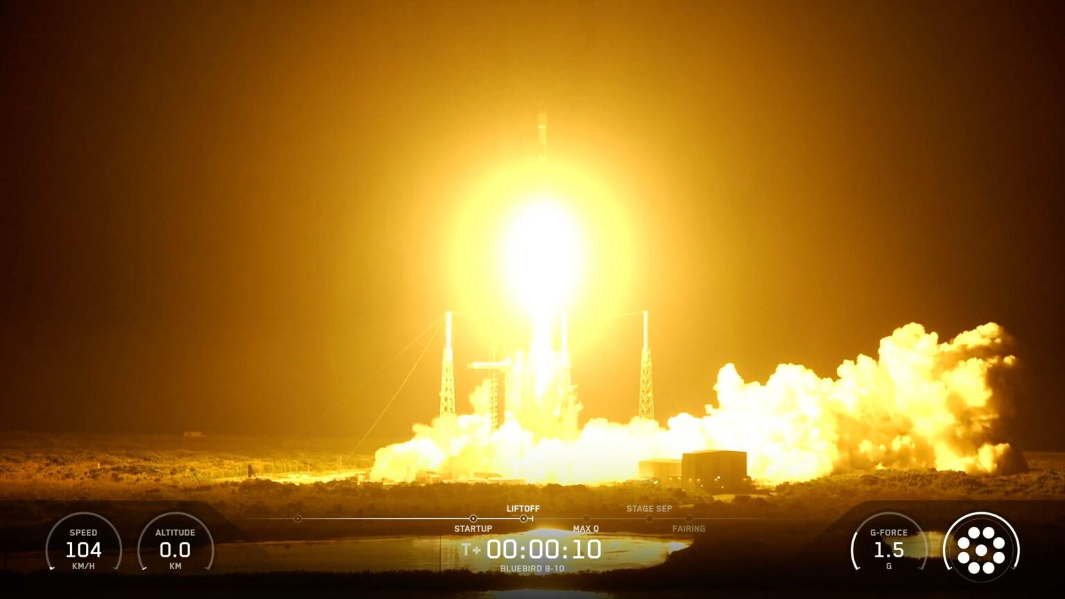 SpaceX launches 3 huge BlueBird direct-to-cell satellites from Florida