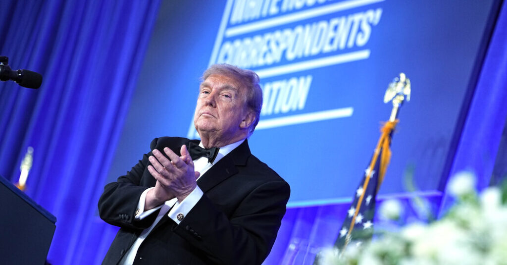At Correspondents’ Dinner, a Rambling Trump Hurls Insults