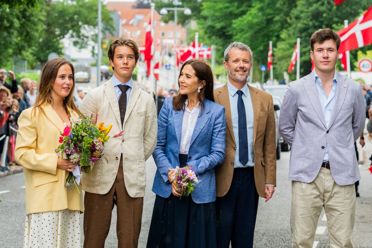 Prince Vincent and Princess Josephine appeared alongside their parents during the family's annual visit to Gråsten.